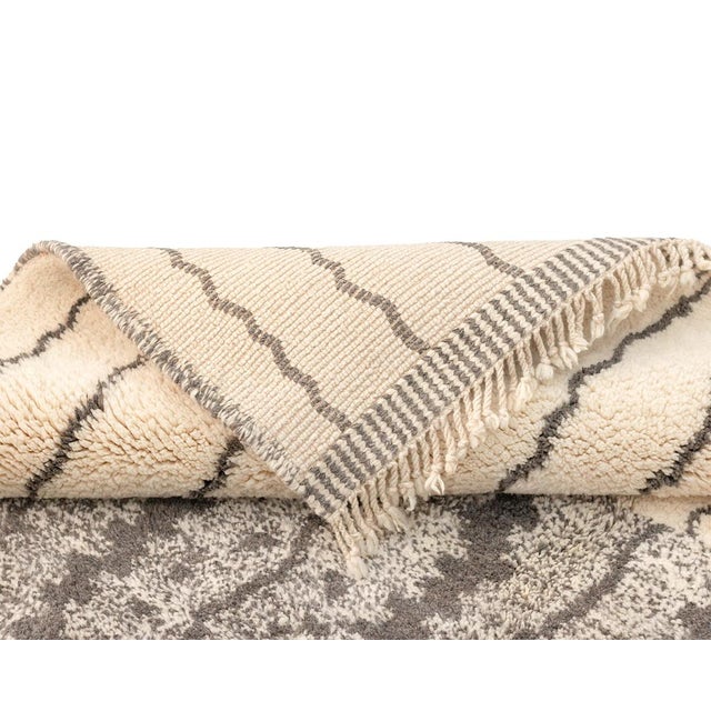 Hand-Knotted Wool Rug by Azele Studio For Sale - Image 6 of 9