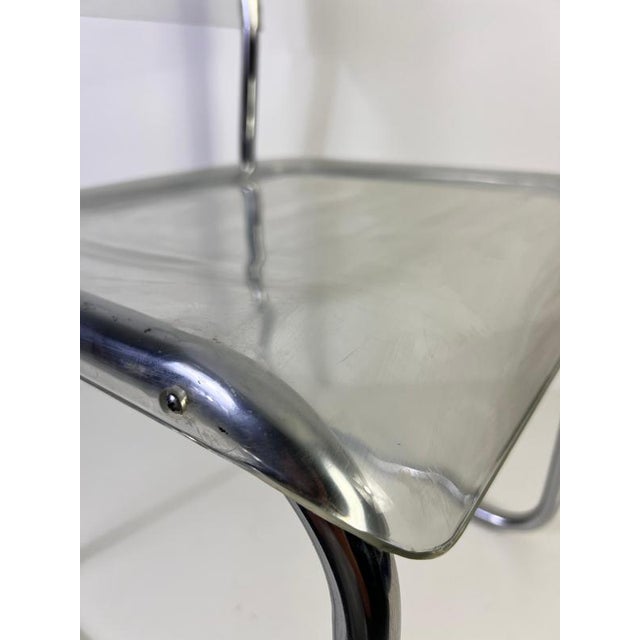 Plastic Chrome and Acrylic Glass Chair, Germany, 1970s For Sale - Image 7 of 11