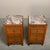 Wood French Art Deco Nightstands in Oak and Marble, 1930s, Set of 2 For Sale - Image 7 of 18