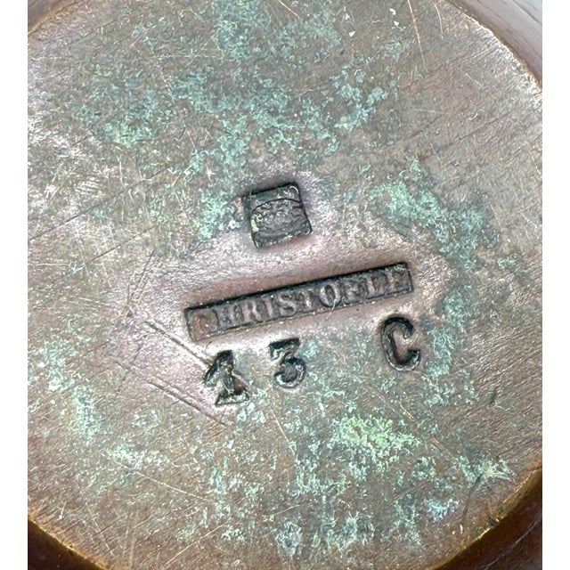 Luc Lanel (French, 1893-1965) for Christofle, France. Art Deco patinated and gilt bronze dinanderie vase, early 20th...