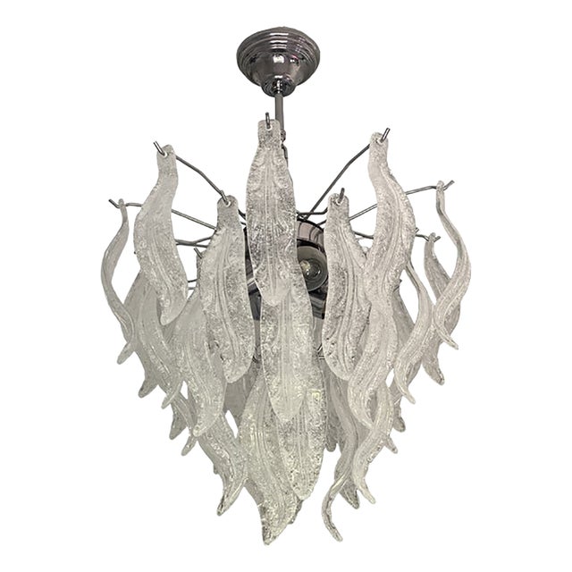 Leafes Murano Glass Chandelier by Simoeng For Sale