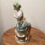 Early 20th Century Italian Hand Painted Pheasant Woman Large Porcelain Sculpture/ Figurine For Sale - Image 4 of 13