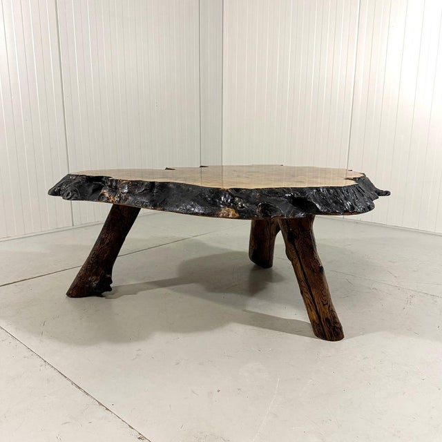 Large Tree Trunk Coffee Table by Frank Armich, Canada, 1970s For Sale - Image 4 of 15