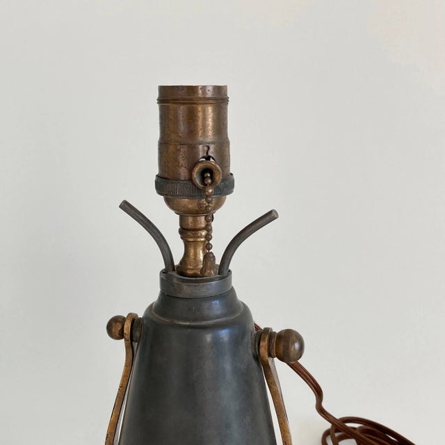 Gray Antique 1860s to 1880s Pewter Gimbal Wall or Table Lights Nautical Ship Lights Wall Sconces - a Pair For Sale - Image 8 of 13