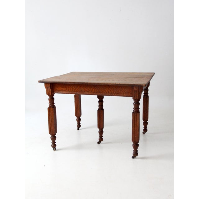 Antique Five Leg Dining Table For Sale - Image 10 of 15