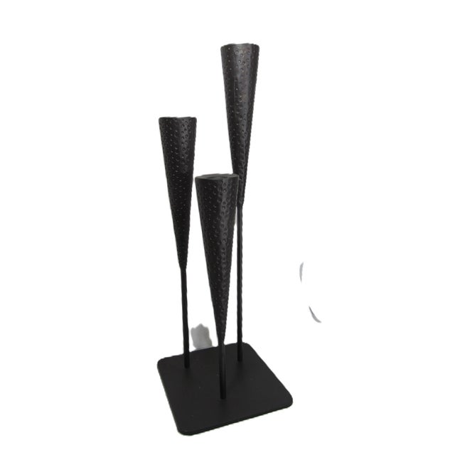 This unique candelabra is 18" tall with out candles ! but only 6" across at the bottom which leaves lots of space on your...