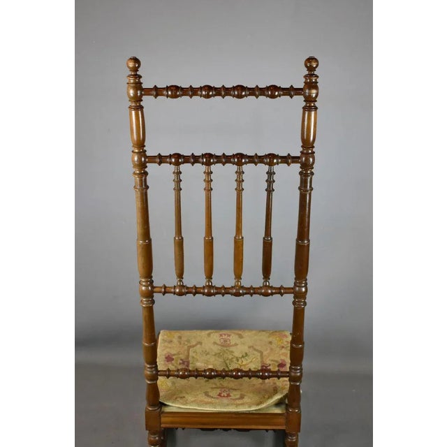 Antique French Walnut Bobbin-Turned Nursing Chair or Side Chair For Sale - Image 3 of 12
