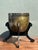 Rustic Vintage Hammered Brass Drum Table For Sale - Image 3 of 18