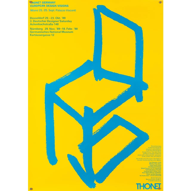 Thonet European Design Original Vintage Poster, 1989 For Sale - Image 9 of 9