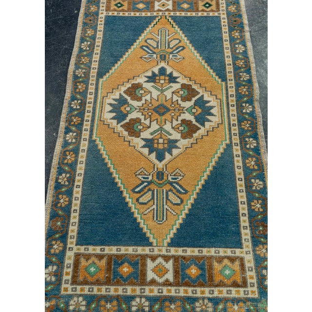 Turkish Mini Rug Oriental Hand Knotted Vintage Rug 1'10" x 3'4" #20739 Explore a curated collection of hallway runners,...