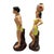 Mid 20th Century Hand Painted Hawaiian Hula Girl & Male Surfer Ceramic Statue Set For Sale - Image 4 of 9