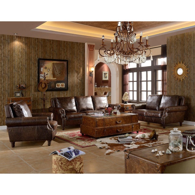 English Rolled Arm Love Seat - Dark Brown Leather For Sale In Chicago - Image 6 of 9