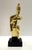 Polished Bronzed Figural Sculpture on Black Acrylic Base.