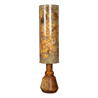 Vintage 20th Century French Resin & Botanical Table Lamp from Accolay, 1970 For Sale
