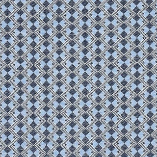 Sample - Schumacher Huxley Fabric in Tile Blue For Sale
