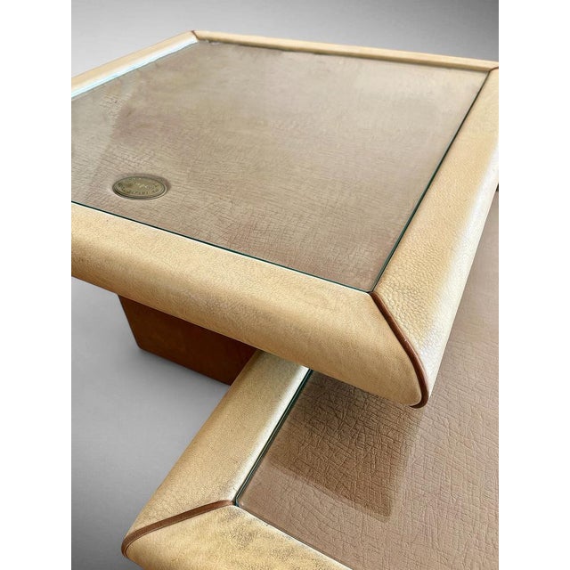 Glass Set of Side Tables by Carlo Bartoli, 1980s For Sale - Image 7 of 9