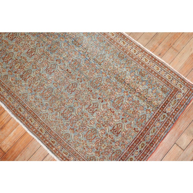 Antique Persian Senneh Throw Rug rug no.j2572 For Sale - Image 4 of 7