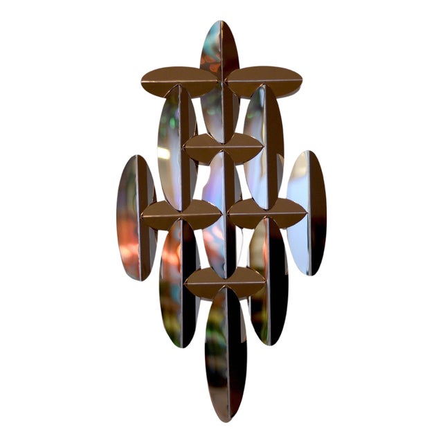 Ino Medium Wall Mirror in Polished Aluminum by Martens & Visser For Sale