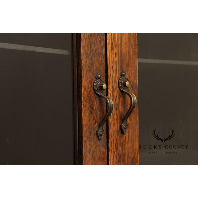 Grand Rapids Antique Mission Oak Bookcase For Sale - Image 11 of 12