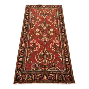 Mahal Rug 3'5'' X 6'9'' Red Wool Semi-Antique Traditional Hand-Knotted Carpet