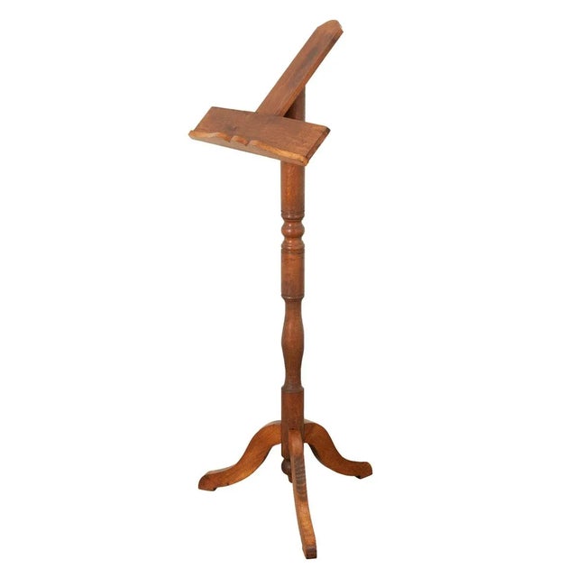 Brown French 19th Century Turned Oak Book or Music Stand For Sale - Image 8 of 9