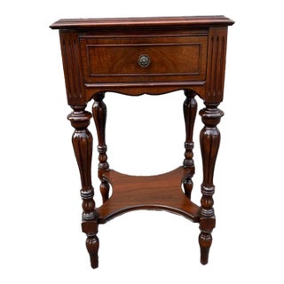 Vintage Regency Louis Xvi Style 2 Tier Side Table For Sale