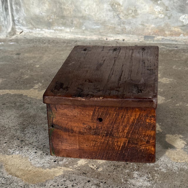 Small Upcycled Teak Stool, 1990s For Sale - Image 10 of 12