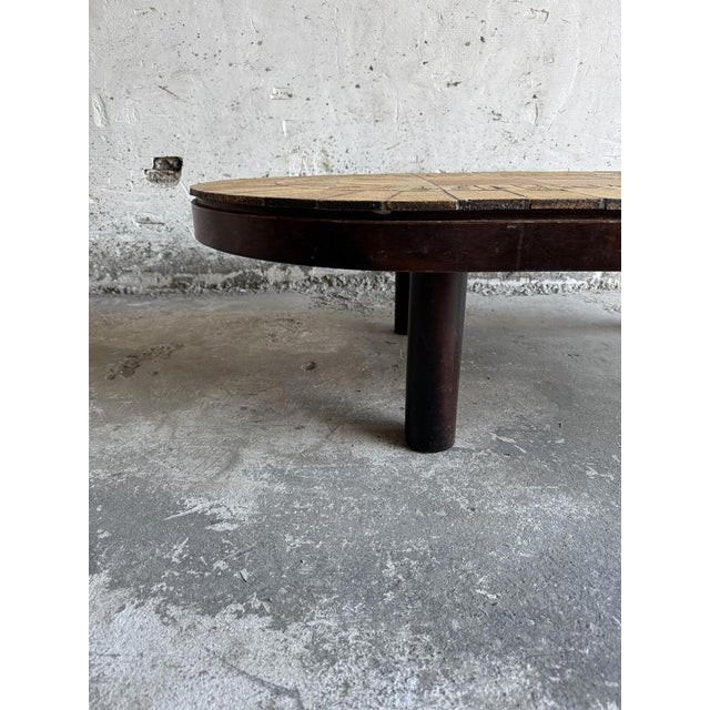 Brutalist Stone Coffee Table with Leaf Design For Sale - Image 10 of 11