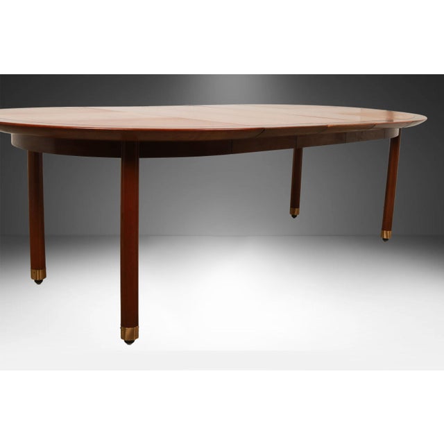 Mid-Century Modern Michael Taylor for Baker Furniture Walnut Extension Dining Table For Sale - Image 15 of 17