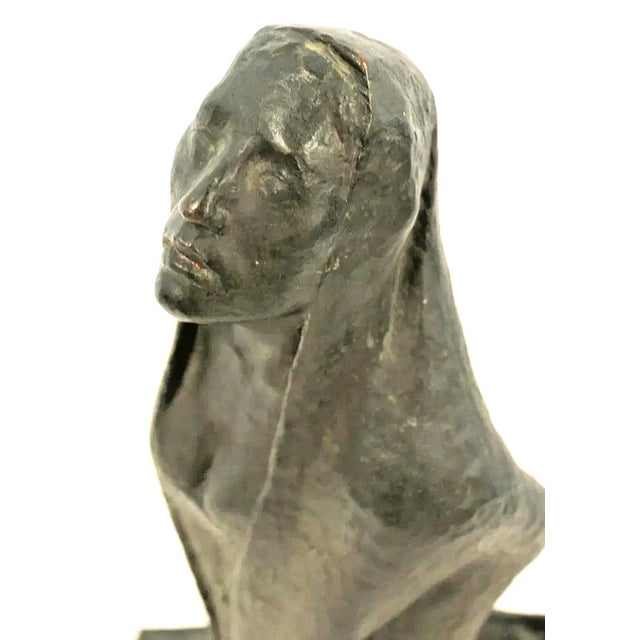 Akira Kurosawa Japanese Large figure of a veiled woman kneeling. Bronze Signed on the base and dated 1967 Dimensions:...