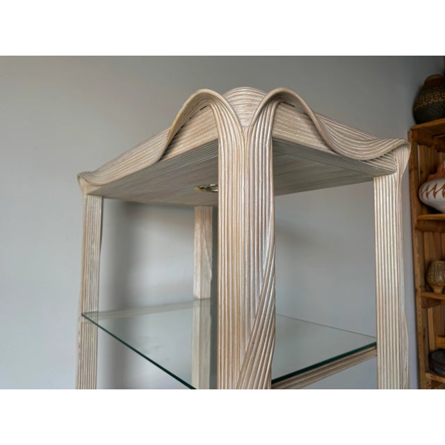 Vintage Betty Cobonpue - Style Pencil Reed Lighted Etagere/ Sold For Sale - Image 11 of 12