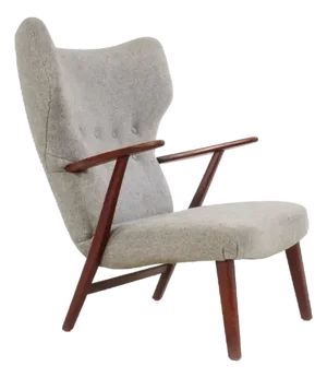 Original Danish 1950s Lounge Chair in the Style of Madsen and Schubell