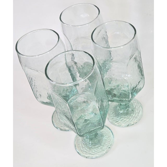 Late 20th Century Late 20th Century Icy Green Goblets - Set of Four For Sale - Image 5 of 13