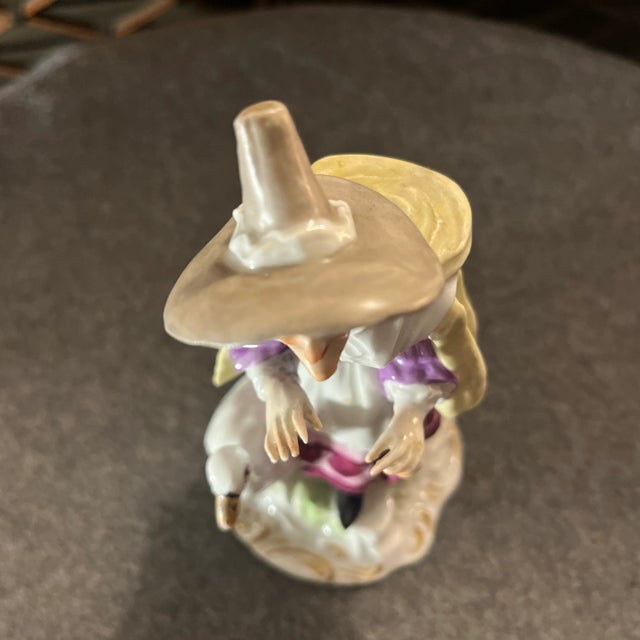 Antique Continental Porcelain Figurine of Old Mother Goose For Sale In Orlando - Image 6 of 12