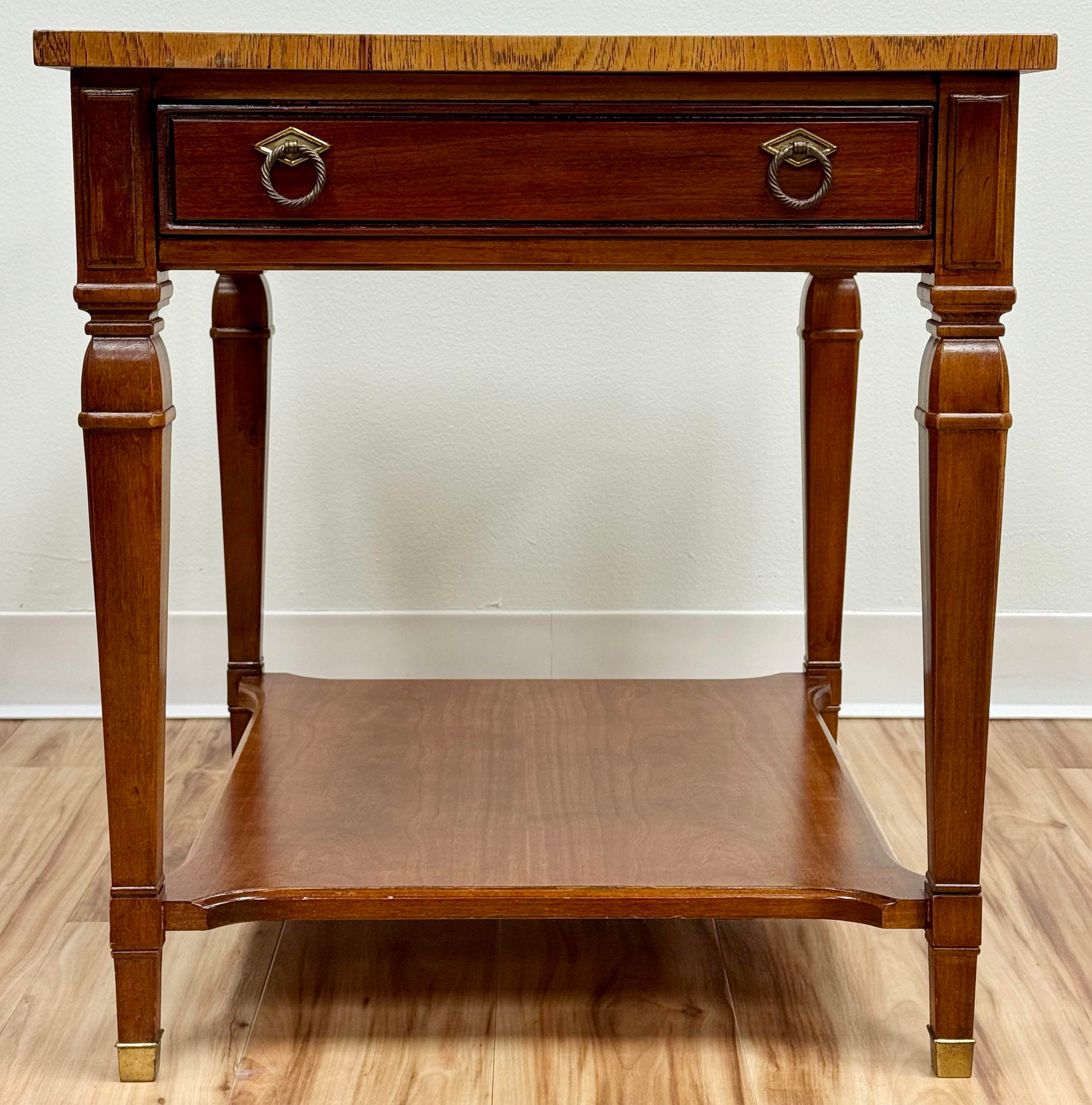 Vintage Drexel Furniture Solid Wood Side Table | Chairish
