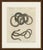 This antique snake print shows four serpents in colourful coils of black, blue, lilac and yellow, on an original hand...