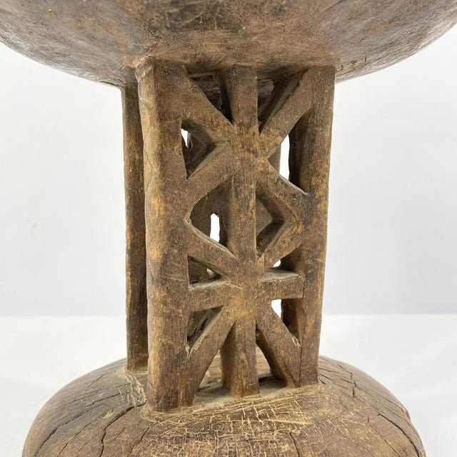 Early 20th Century Early 20th Century Old Tonga Stool MATTER COLLECTION For Sale - Image 5 of 7