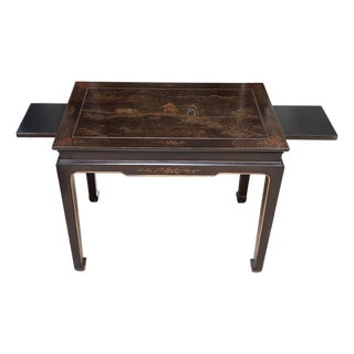 Henredon Tea Table With Sliding Trays For Sale