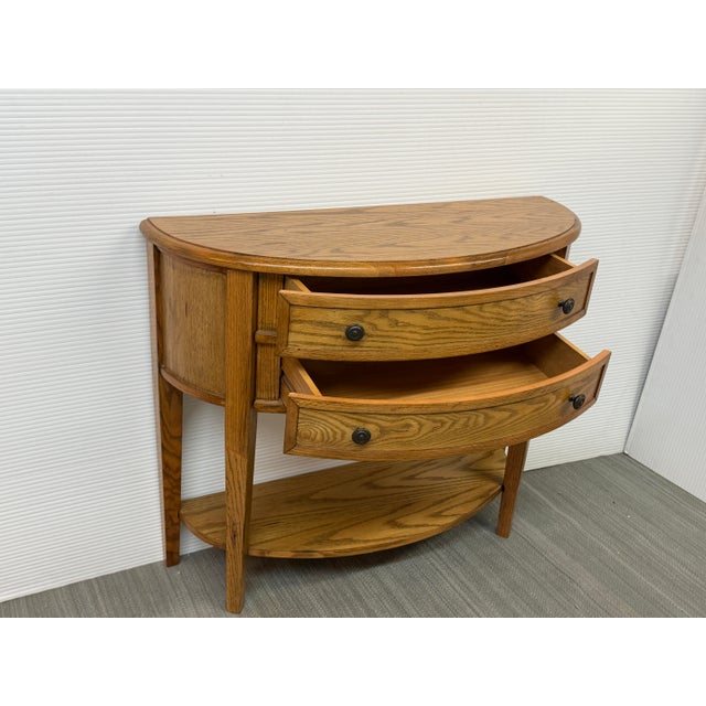 Traditional Ballard Design Newport Demi-Lune Table For Sale - Image 3 of 11