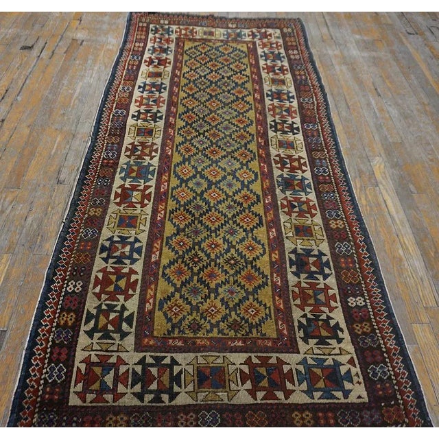 Late 19th Century Century Caucasian Talish Carpet ( 3'4" x 7'6" - 103 x 230 ) Caucasian This is the general heading for...