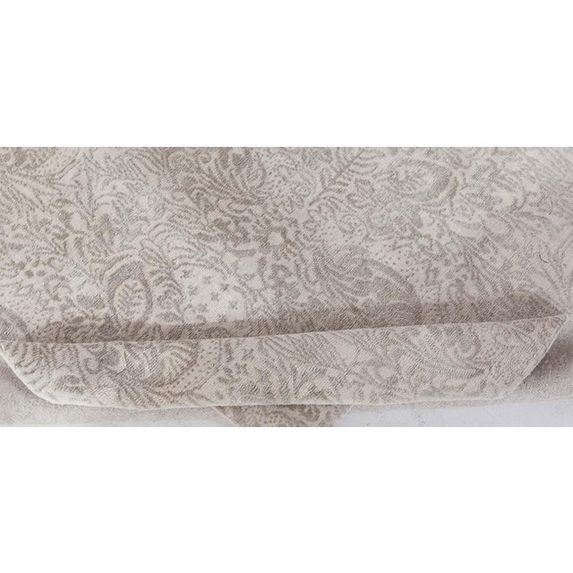 Modern Damask Light Gray With Taupe Silk Rug "Silhouette" by Doris Leslie Blau For Sale - Image 4 of 9