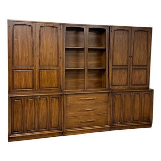 Broyhill Emphasis Mid-Century Modern Wall Unit ~ Base Storage & Bookcases For Sale