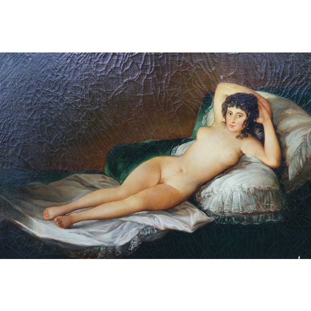 Spanish Classical Nude La Maja Desnuda After Francisco De Goya 44" For Sale - Image 4 of 11