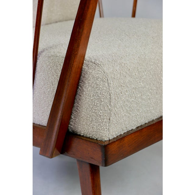 Art Deco Beige Boucle Loop Armchair, 1960s For Sale - Image 13 of 14