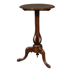 1840s Antique Victorian English Walnut Tilt Top Wine Table