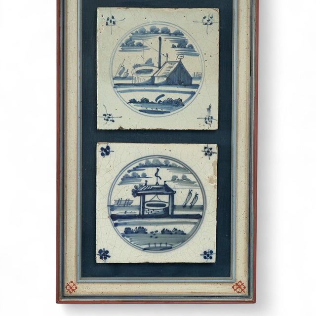 Pair of Antique Dutch Delft Tile Groupings For Sale - Image 9 of 10
