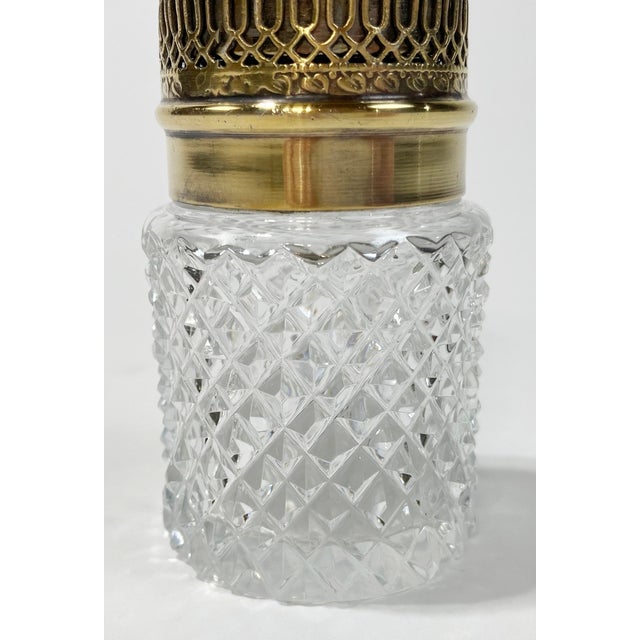 Mid 20th Century Mid 20th Century Brass and Cut Glass Table Lighter For Sale - Image 5 of 5
