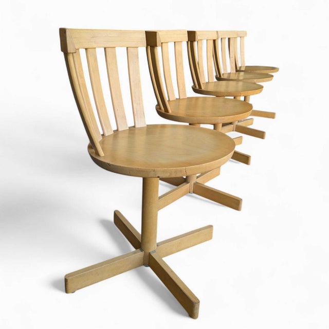 Set of 5 Scandinavian Swivel Chairs by Edsbyverken, 1960s For Sale - Image 15 of 18