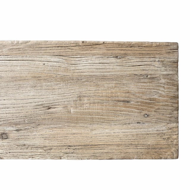 Late 20th Century Vintage Bleached Elm Log Console Table For Sale - Image 5 of 7