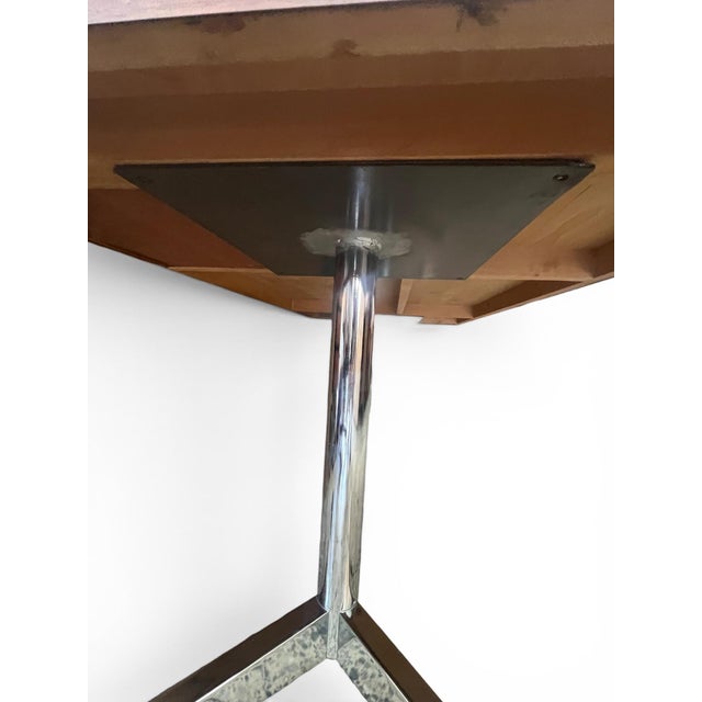 Large Vintage Executive Desk in Walnut and Chrome in the style of Florence Knoll, 1970s For Sale - Image 10 of 12